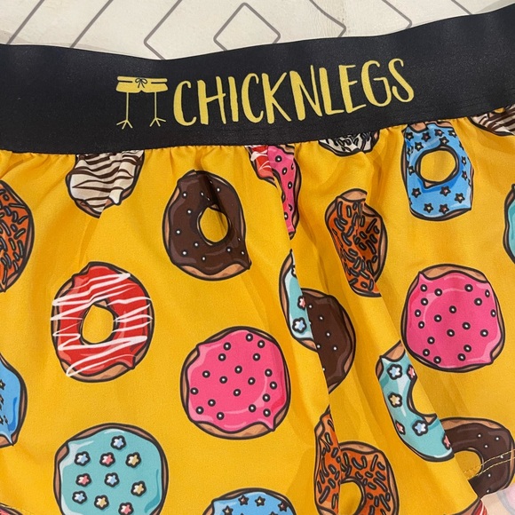 Chicknlegs Yellow Donut Running Shorts - Picture 3 of 11